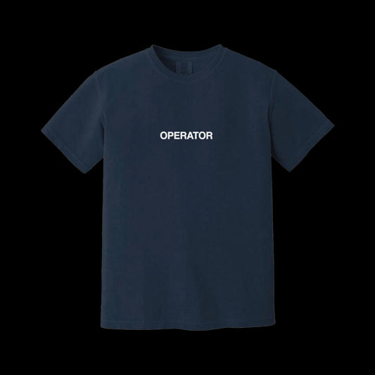 A Zac Farro Comfort Colors black T-shirt featuring the word OPERATOR in bold white capital letters printed across the chest.